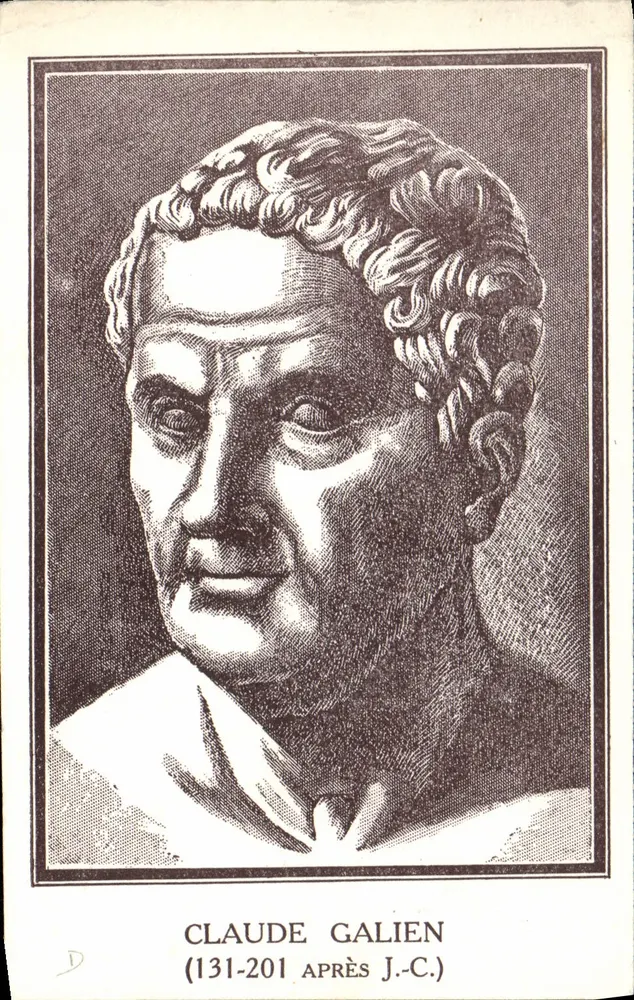 Claude Galien — gravuriertes Portrait — Gedruckt von den Laboratorien Substantia - Vorderseite