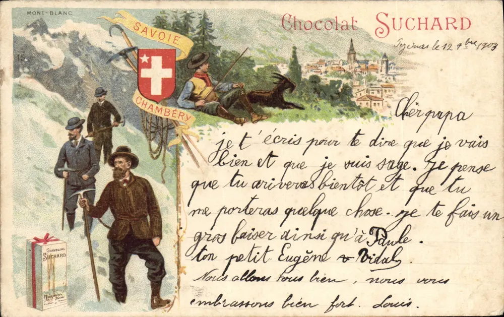 Mont-Blanc — Chambéry und Savoie — Chocolat Suchard - Vorderseite
