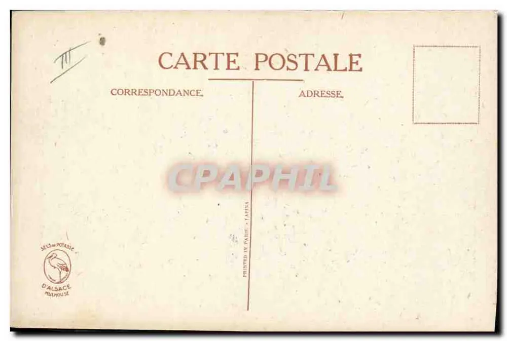 Agricultor na Alsácia — campo de beterrabas — editor: SECS de POTASSE D'ALSACE - Verso