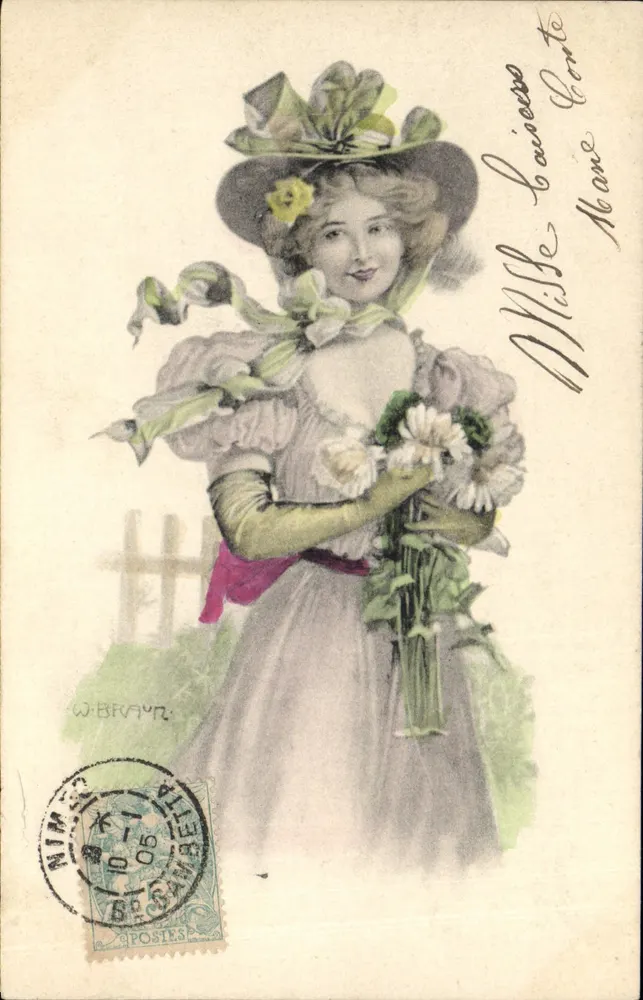 Zärtliche Mädchen — Serie A — W. Braun - Vorderseite