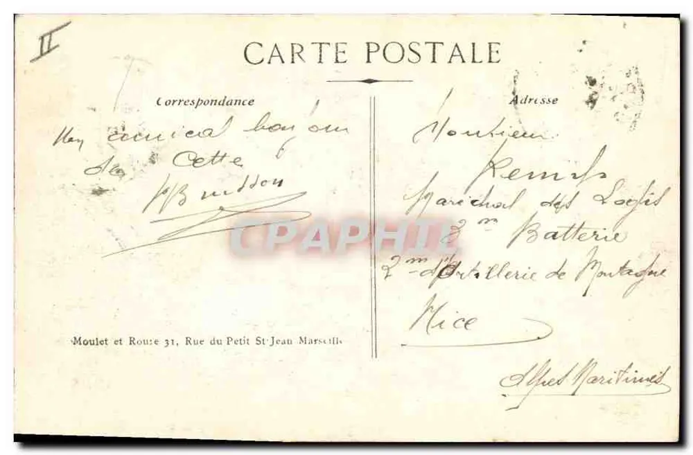 CETTE - O Novo Farol — editor Moulet e Roure, n°52 - Verso