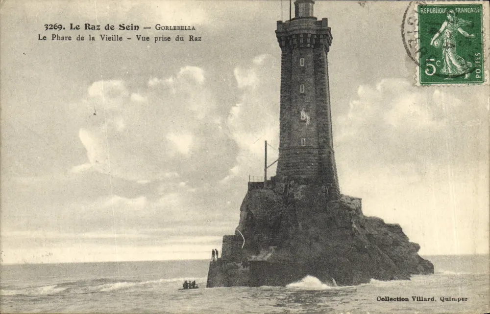 Der Raz de Sein — Leuchtturm der Alten — Gorlebella, Sammlung Villard, Quimper - Vorderseite