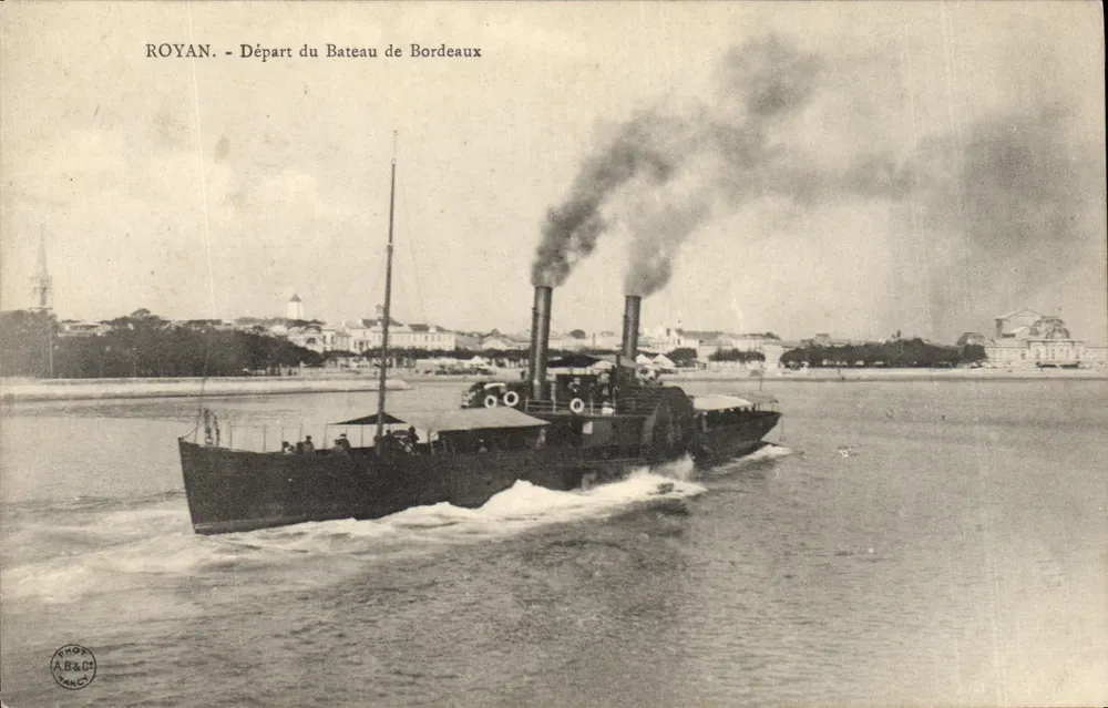 Royan - Abfahrt des Schiffs aus Bordeaux — Brog & Cie, Frankreich - Vorderseite
