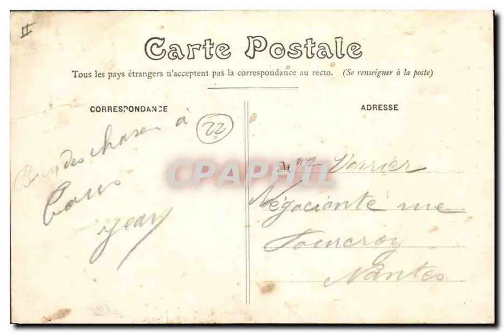 Cap Fréhel — Le phare et l'an 1893 — Éditeur A. Warron, St-Briac - Verso