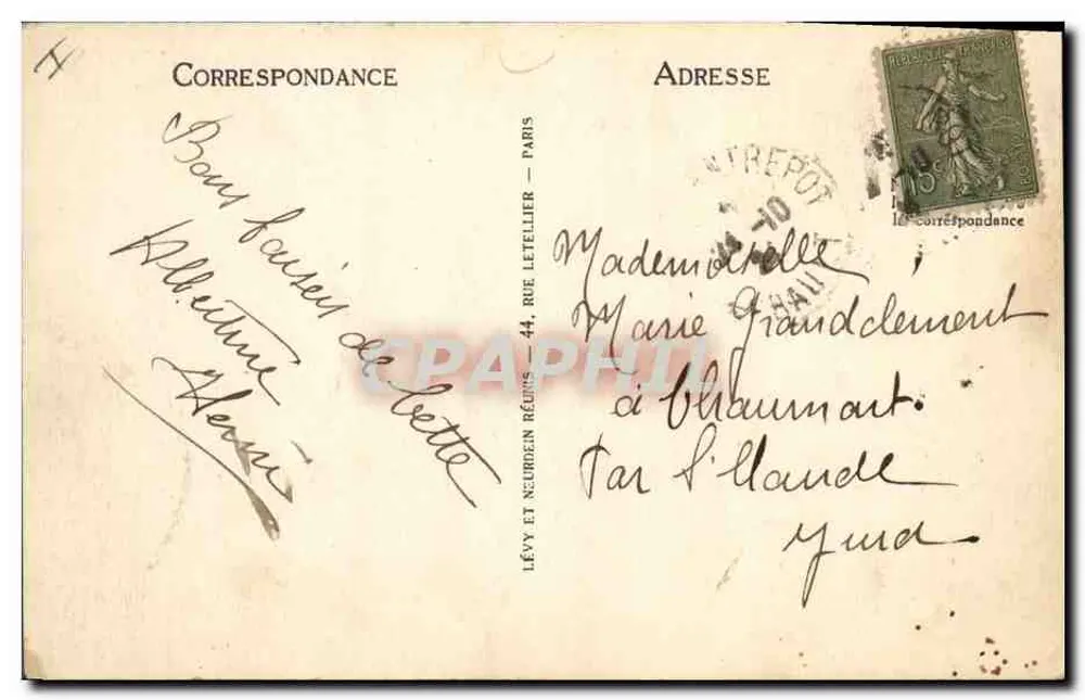 Cétte — Leuchtturm Saint-Louis und Frontignac-Mole — LL - Rückseite