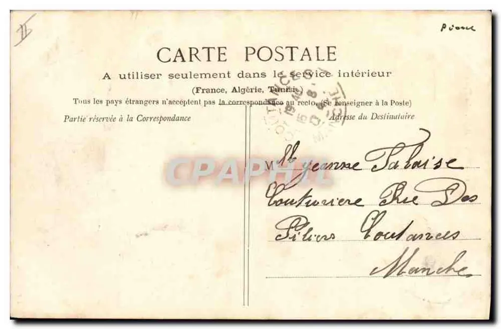 Granville — Farol do Cabo Lihou — Editor: Granville, n° 27 - Verso