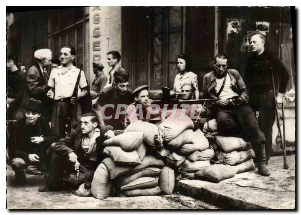 Barricade im Viertel der Cité — Befreiung von Paris — Photo-Press-Libération (44) - Vorderseite