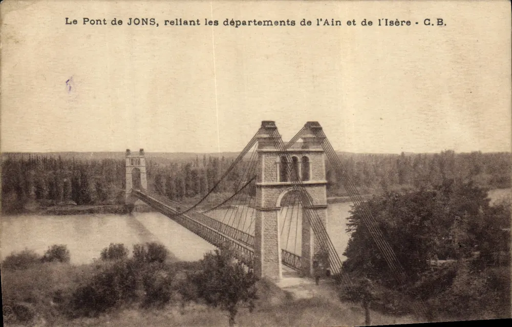 Der Jonsbrücke, verbindet die Departemente Ain und Isère — C.B. - Vorderseite