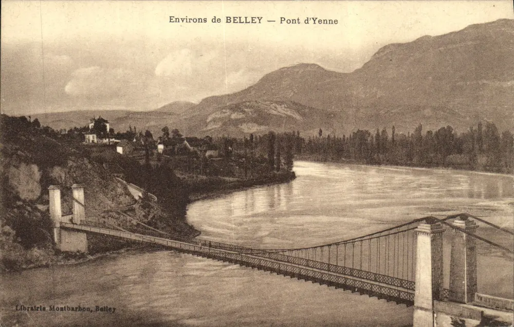 Arredores de BELLEY — Ponte de Yenne — Livraria Montbarhou, Belley - Frente