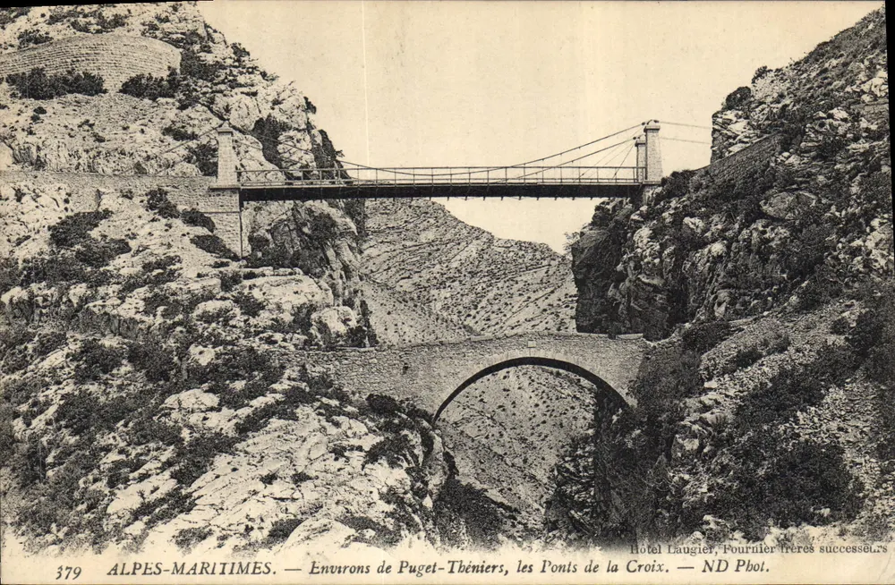 Umgebung von Puget-Théniers, die Ponts de la Croix — Fournier Brüder Nachfolger - Vorderseite
