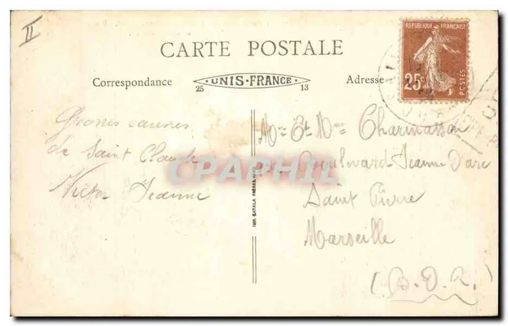 St-Claude — Entrada do Ponte Suspensa — Editor B. F. (n° 10) - Verso