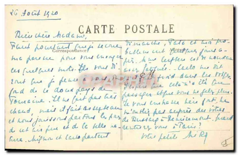IN TOURANDIE — Ruhe auf dem Bauernhof — Algret, Foto. La Haye-Descartes (I.-et-L.) - Rückseite