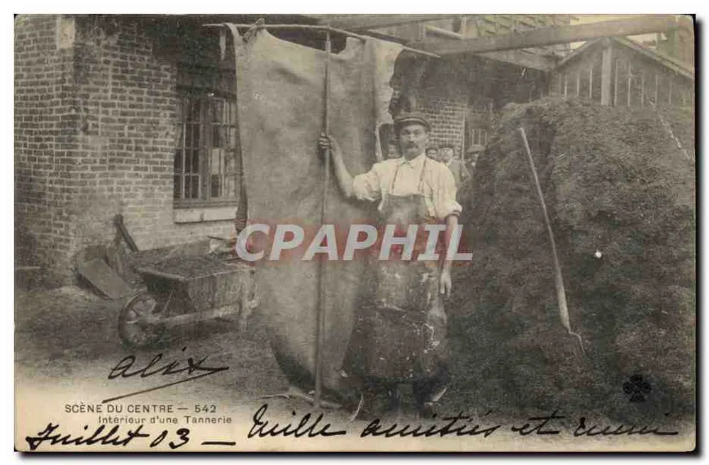 Interior de uma Tannery — Guillet 13 — Editor Alix, n° 542 - Frente