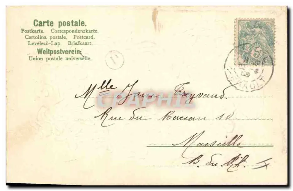 Arranjo de violetas — Amizade — Clotilde Granis - Verso