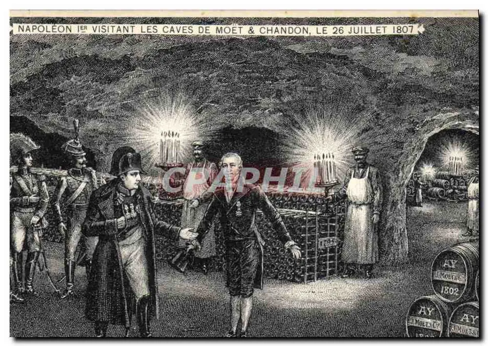 Napoleon I. besucht die Keller von Moët & Chandon, 26. Juli 1807 — Edition Moët & Chandon - Vorderseite