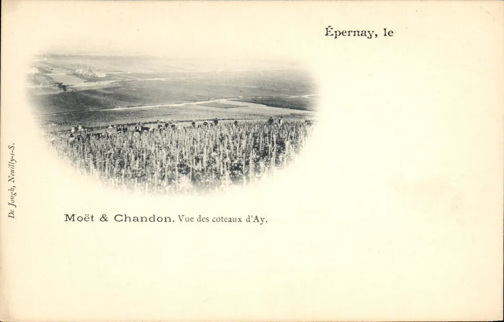 Ausblick auf die Weinbergsäume von Ay — Épernay, der — De Jongh, Neuilly-s.-S. - Vorderseite