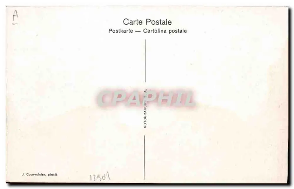 Caran d'Ache — Reklama ołówków — wydawca J. Courvoisier, nr 12901 - Rewers