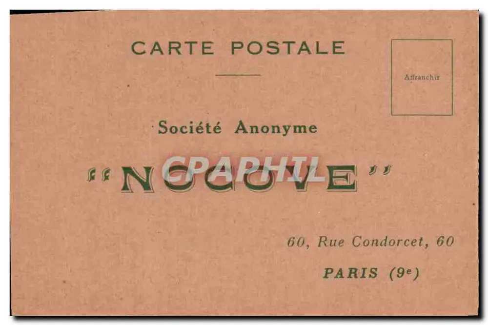 Werbeansichtskarte — Société Anonyme 'NOCOVOE' — von der Gesellschaft Nocovoe, Paris 9. - Vorderseite