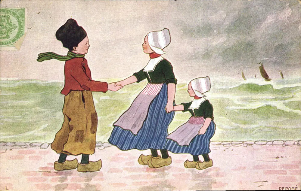 Kinder auf der Strand — Szenen aus dem Leben — Anonymer Verlag, Seriennummer nicht sichtbar - Vorderseite