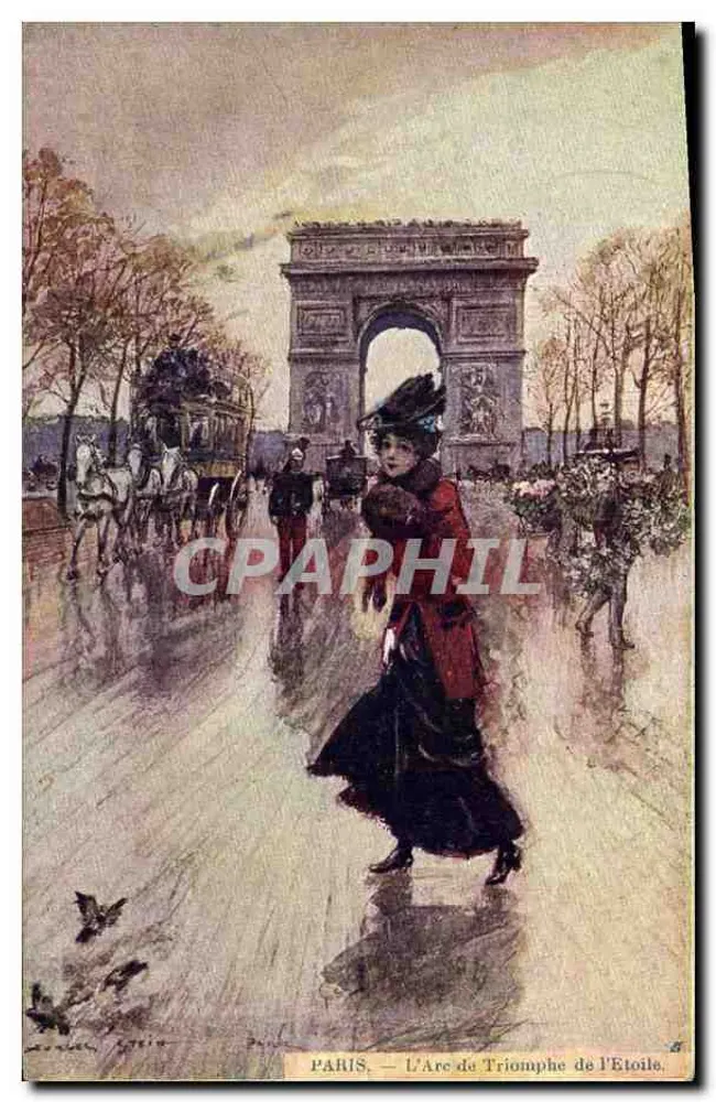 Paris — Der Triumphbogen de l'Étoile — unbekannter Verleger, Seriennummer 6 - Vorderseite