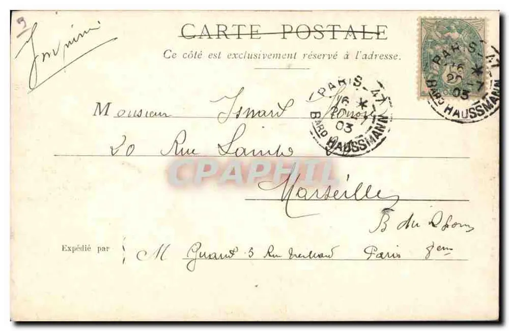 Paris — Der Triumphbogen — A. Grand - Rückseite
