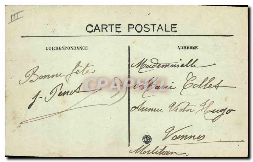 Felsen und Leuchtturm von Ville-ès-Martin — St-Nazaire — Verlag J.-B. Jouhier, Nr. 1021 - Rückseite