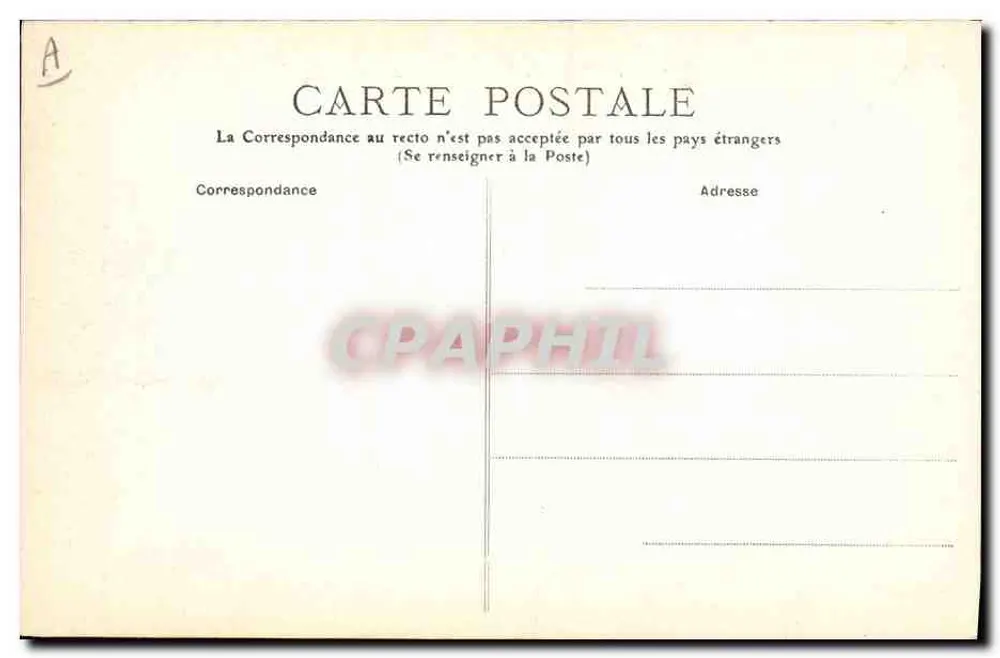 Der Leuchtturm von LA COUBRE — Zerstörung durch das Meer — Winter 1907-1908 — R.B.L.R. - Rückseite