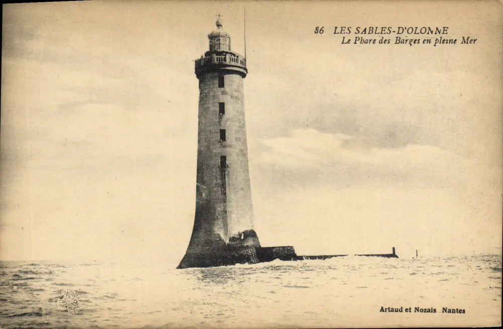 Les Sables-d'Olonne — Der Leuchtturm der Barges auf offener See — Artaud et Nozais, Nantes, n°86 - Vorderseite