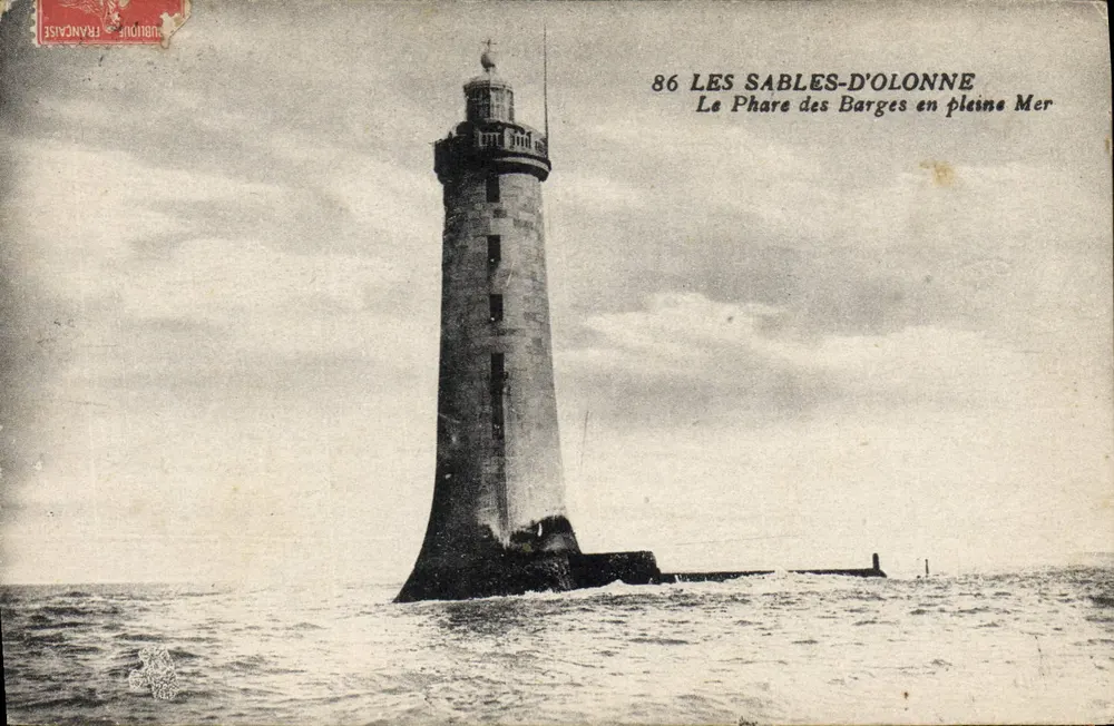 Les Sables-d'Olonne — Der Leuchtturm der Barges auf See — Aubouque Française, n°86 - Vorderseite