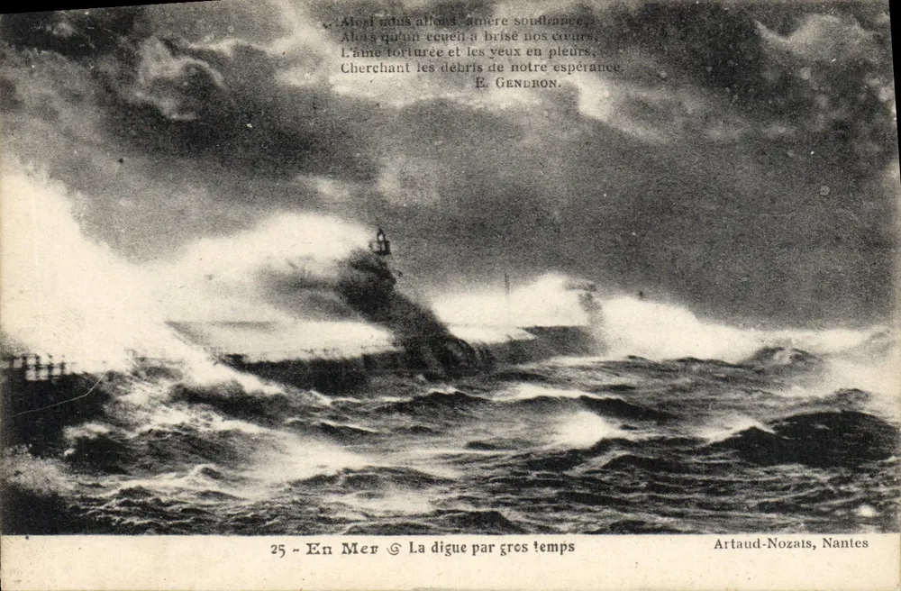 No Mar — A dique em tempo de tempestade — Artaud-Nozats, Nantes - Frente