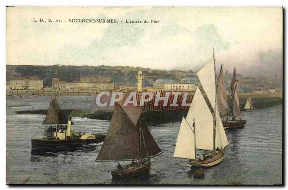 Boulogne-sur-Mer — Der Hafen-Eingang — L. D., B., 61 - Vorderseite