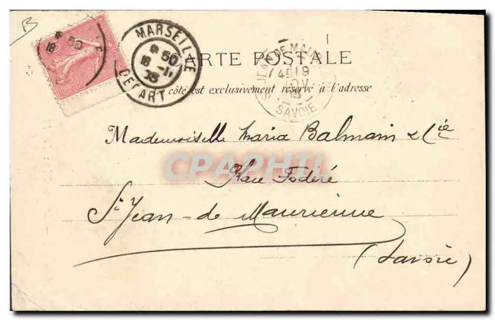 Marseille : Le Phare de Planier — éditeur G. M. - 18 - Rewers