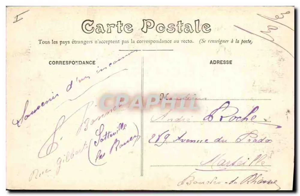 Dieppe — Der Leuchtturm an einem stürmischen Tag — G. Hucchaud, n°77 - Rückseite