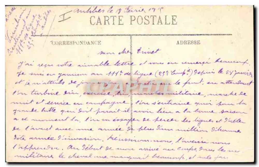 Cap d'Antibes — O Farol e o Sémaphore — LL. — N° 44 - Verso