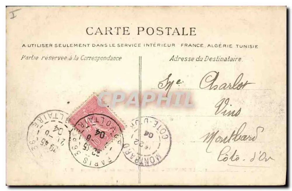 Le Havre — Die Mole, ein Tag mit stürmischem Wetter — E.J. - Rückseite