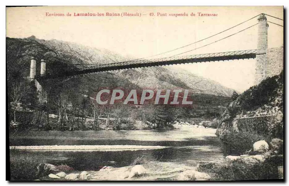 Umgebung von Lamalou-les-Bains (Hérault) — 40. Hängbrücke von Tarrassac - Vorderseite