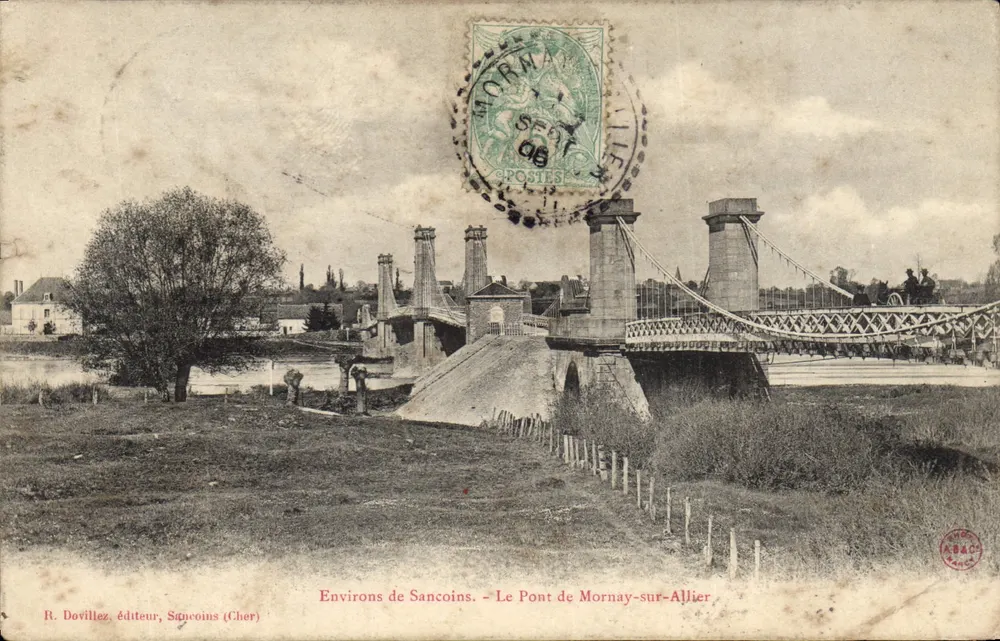 Environs de Sancoins — Le Pont de Mornay-sur-Allier — R. Dovillez, éditeur, Sancoins (Cher) - Vorderseite