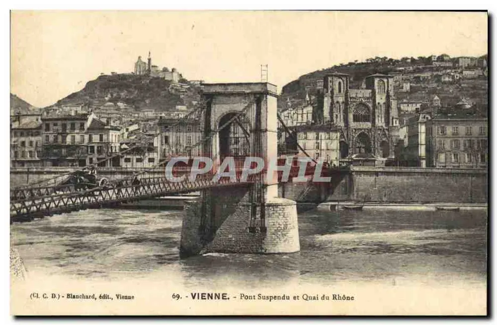 Wien - Hängebrücke und Rhône-Ufer — Blanchard, Verlag, Wien, Nr. 69 - Vorderseite