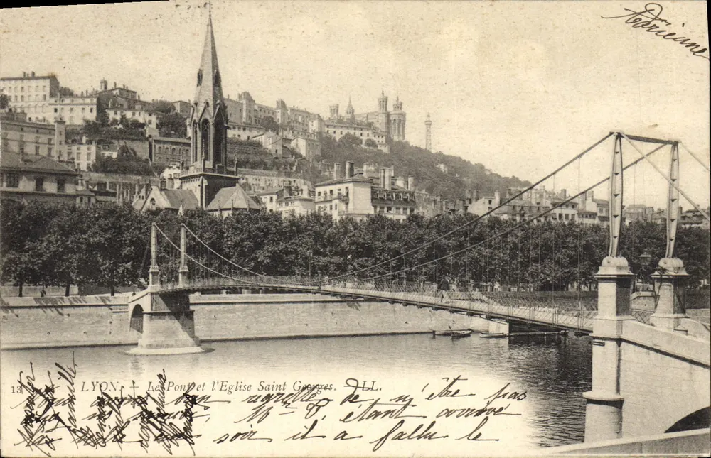 LYON — Der Brücke und die Kirche Saint-Georges — Verlag Fabrius, Nr. 13 - Vorderseite