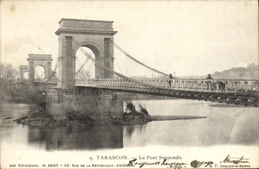 Tarascon — O Ponte Suspensa — B. F. Chalon-saône, n°9 - Frente