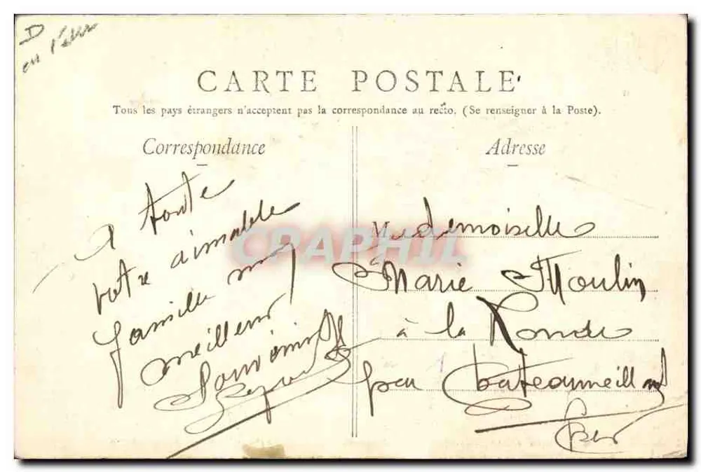 Scènes du Berry — Le passage du Fa — éditeur H. C. Châteauroux - Verso