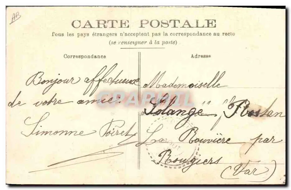 As margens do Cher — Uma lavadeira — G. Poiré, n°628 - Verso