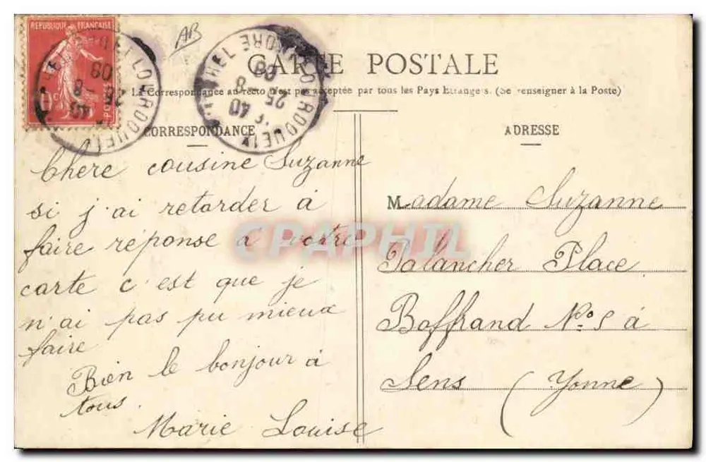 Zwei Frauen im traditionellen Kleid — Châteauroux — Sammlung G. G. - Rückseite
