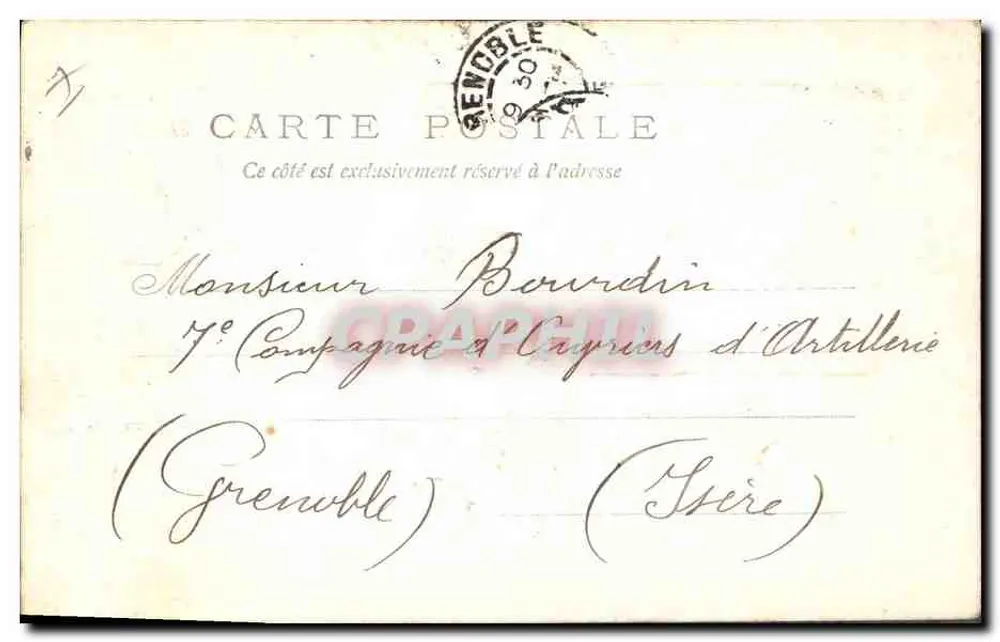 Frau mit Hut — Violets — Verleger Castelar, Seriennummer nicht sichtbar - Rückseite