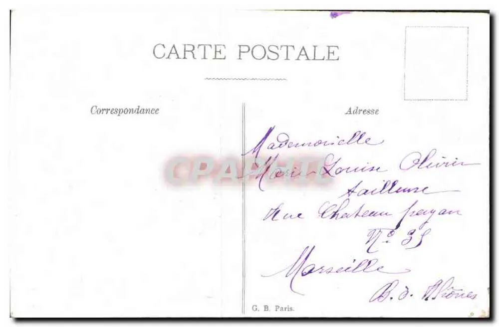 Pequenas flores — falem por mim — G. B. Paris, série 241 - Verso