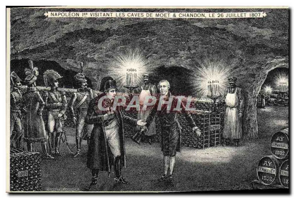 Napoleon I. besucht die Keller von Moët & Chandon, 26. Juli 1807 — Ausgabe Moët & Chandon - Vorderseite