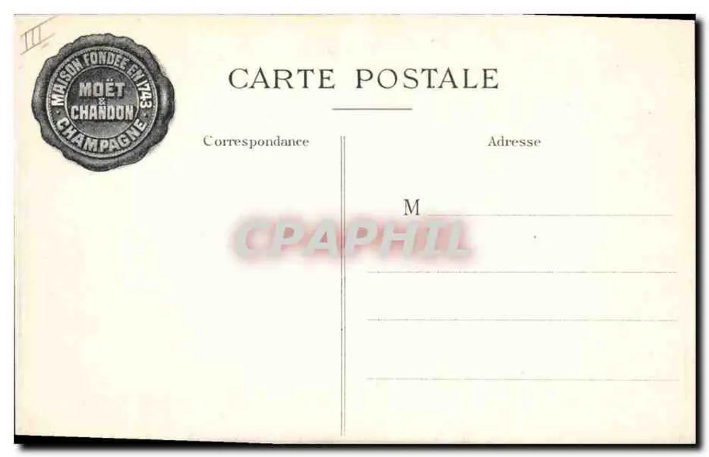 Napoleon I. besucht die Keller von Moët & Chandon, 26. Juli 1807 — Ausgabe Moët & Chandon - Rückseite