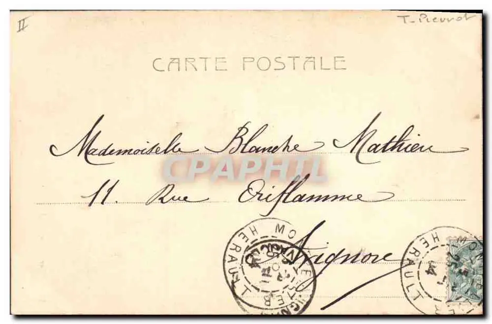 Clownspieler — vor einer riesigen Champagner-Pommeau-Flasche — Verlag Alterocca-Terni, Nr. 5033 - Rückseite