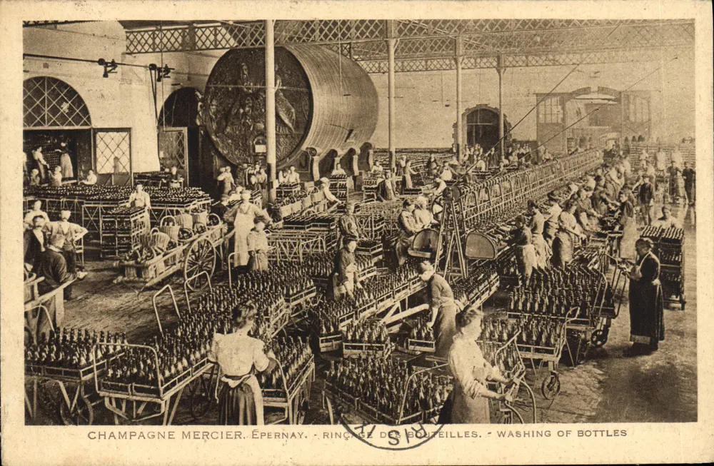 Champagne Mercier, Épernay — Reinigung der Flaschen — Verlag Mercier, Nr. 24 - Vorderseite
