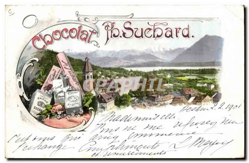 J. Suchard 초콜릿 — 산맥 풍경 — 출판사 미확인 - 앞면